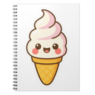 Carnet Crème glacée Kawaii douce