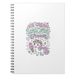 Carnet Crème Glacée Licorne Rêve de Licorne Produit Paste