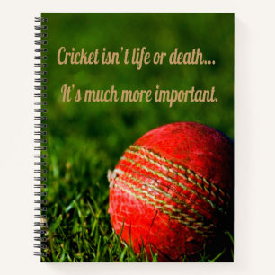 Carnet Cricket Red Ball drôle Motivation