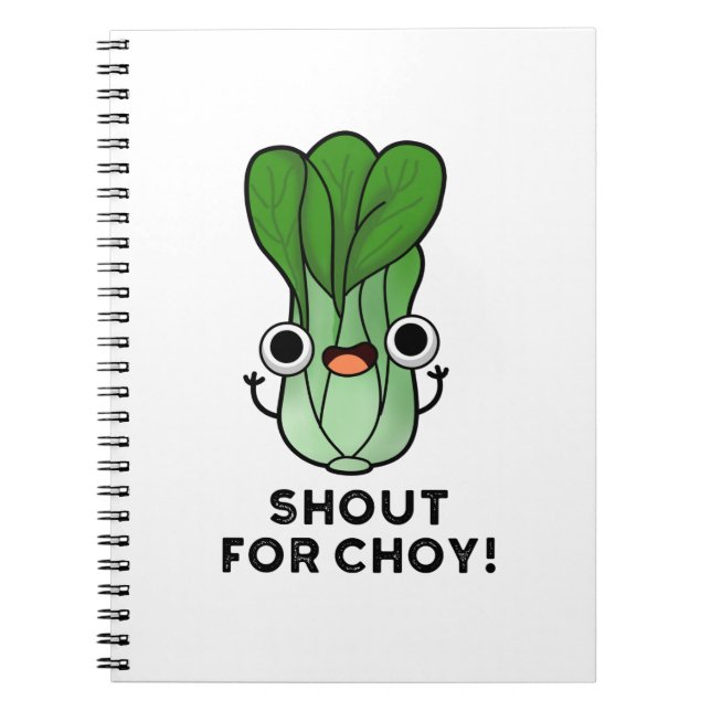 Carnet Criez pour Choy Drôle de légume Pun Bok Choy  (Devant)