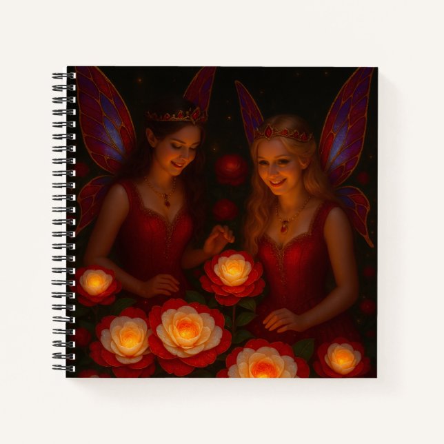 Carnet Crimson Rose Fairy Bold Dramatic Fantasy (Devant)