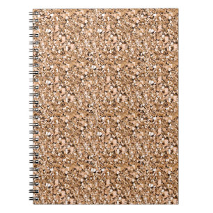 Carnet cristal druzy - couleur or rose