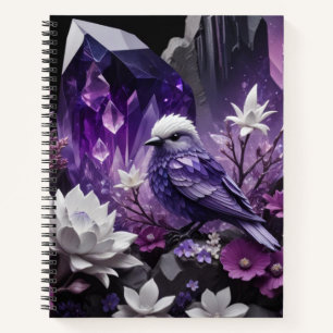 Carnet Cristal Imaginaire - Fleurs de jardin Oiseau