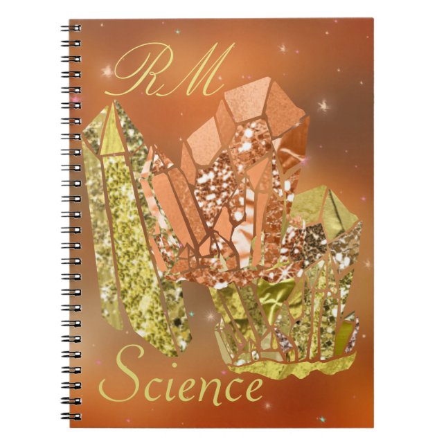 Carnet Cristaux de Parties scintillant Sienna Coral & Gol (Devant)