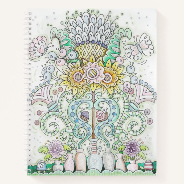 Carnet Critères et fleurs heureux (Devant)