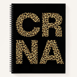 Carnet CRNA Nurse Anesthetist Cheetah empreinte de léopa
