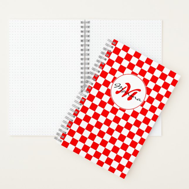 Carnet Croatia | Hrvatska | Checkered Name Monogram (À l'intérieur)