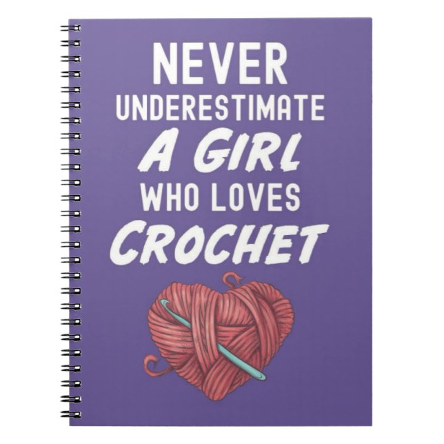 Carnet Crochet rose mignon Cadeaux Crochet Crochet Croche (Devant)