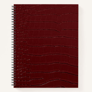 Carnet Crocodile Rouge Peau à imprimer Vernis