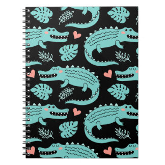 Carnet Crocodiles de caricatures, motif mignon sans soudu