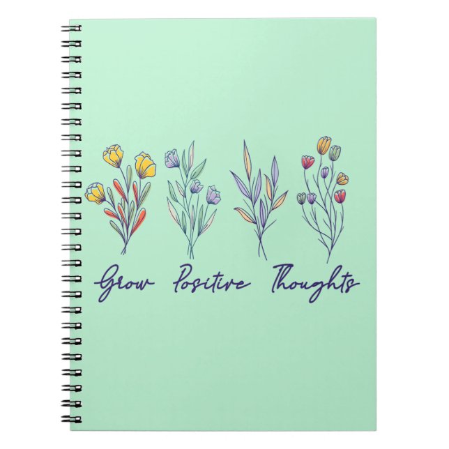 Carnet Croissance des pensées positives Fleur sauvage Flo (Devant)