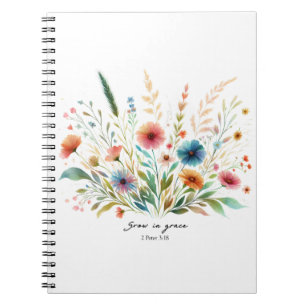Carnet Croître dans la grâce florale