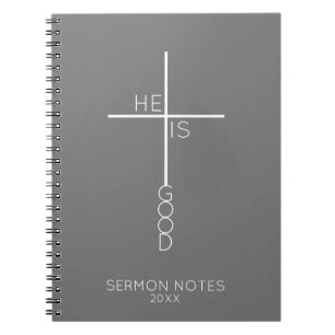 Carnet Croix Abstraite personnalisée minimaliste gris chr