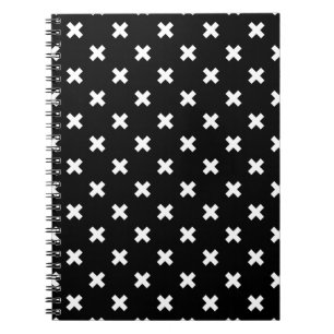 Carnet Croix blanche sur le noir