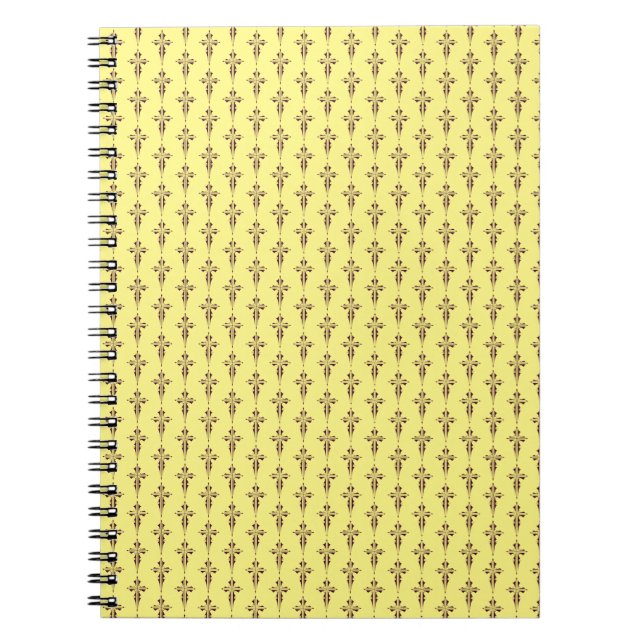 Carnet Croix chrétienne d'art pourpre royal (Devant)