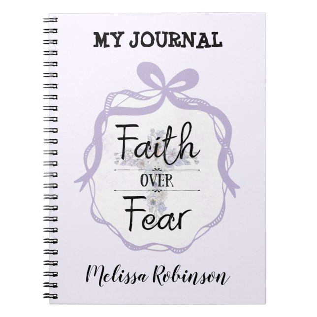 Carnet Croix florale avec citation chrétienne (Devant)