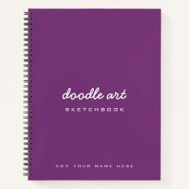 Carnet croquis d'art aux gribouillis pourpres