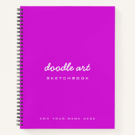 Carnet croquis d'art de doodé magenta rose
