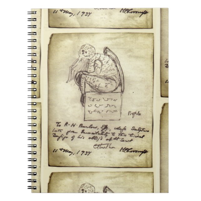 Carnet Croquis de Cthulhu par Lovecraft (Devant)