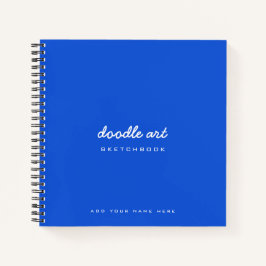 Carnet croquis de doodart bleu