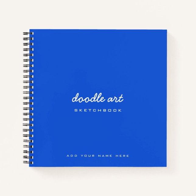Carnet croquis de doodart bleu (Devant)