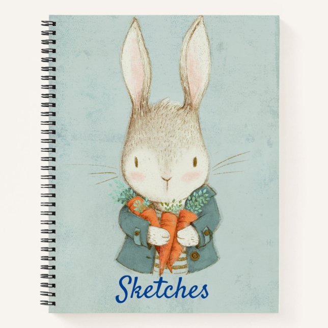 Carnet Croquis de lapin pour enfants (Devant)