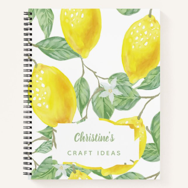 Carnet Croquis d'idées artisanales de citrons de couleur  (Devant)