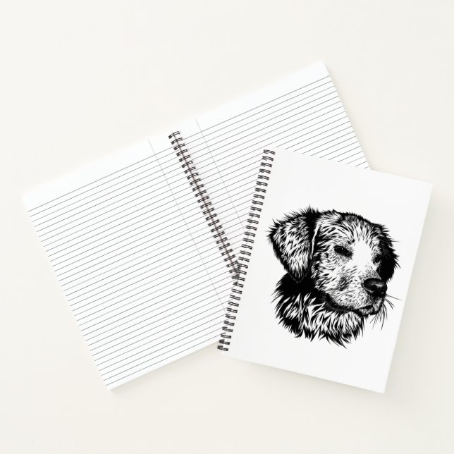 Carnet Croquis en tête de canine (Intérieur)