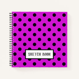 Carnet Croquis rose grand Pois