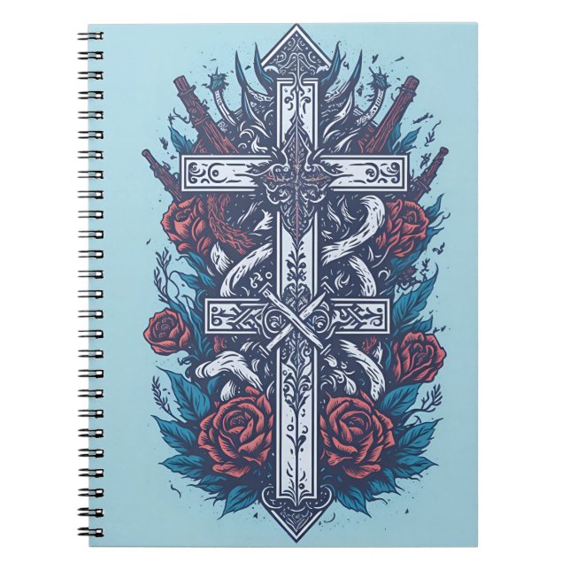 Carnet cross tattoo flower 22 (Devant)