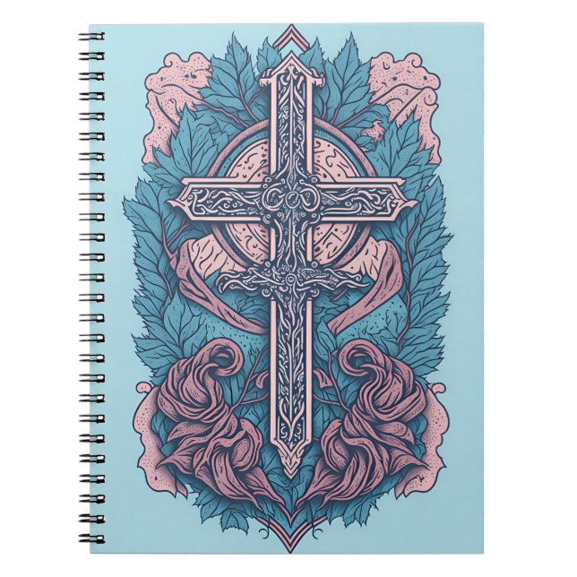 Carnet cross tattoo flower 23 (Devant)