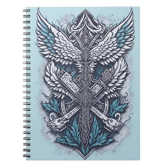 Carnet cross tattoo flower 26 (Devant)