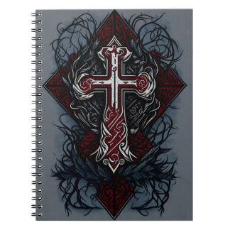 Carnet cross tattoo flower 28