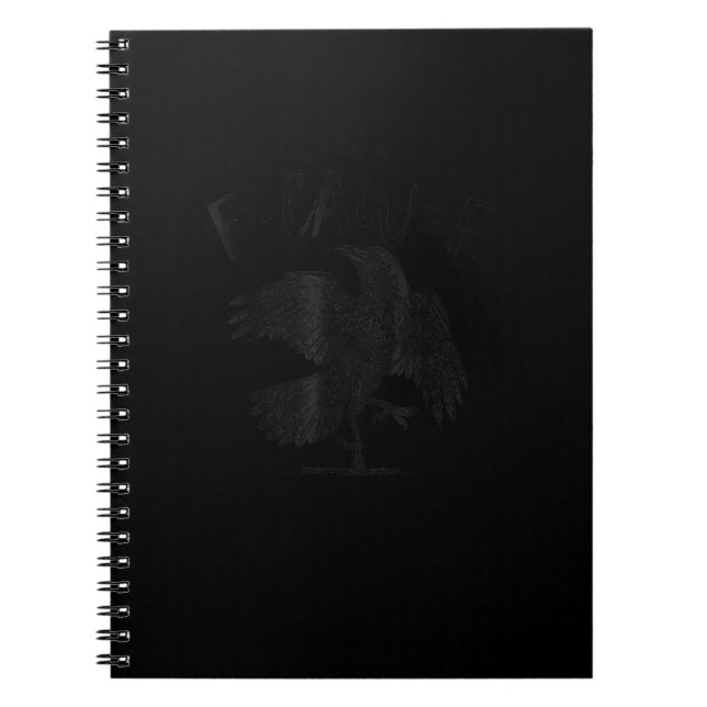 Carnet Crow, F-Caw-F Funny Bird Aesthetic Casual (Devant)