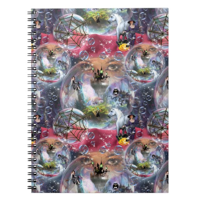 Carnet Crystal Ball Halloween sorcière (Devant)