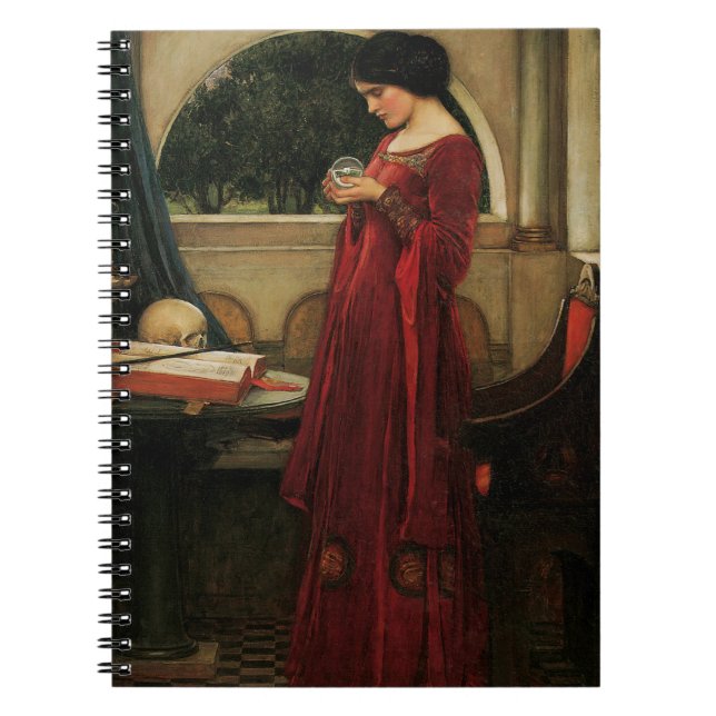 Carnet Crystal Ball Woman Waterhouse Peinture (Devant)