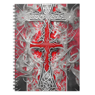 Carnet Cuaderno cross tattoo flower 37