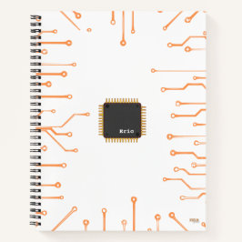 Carnet Cuaderno Electronic Chip Orange