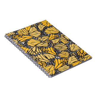 Carnet Cuaderno estampado mariposa monarca