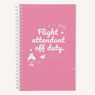 Carnet Cuaderno "Flight Attendant Off Duty" -Pink Edition