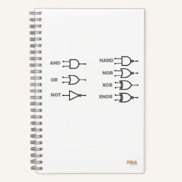 Carnet Cuaderno Logic Gates White