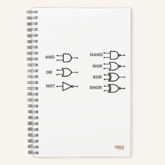 Carnet Cuaderno Logic Gates White