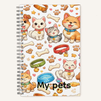 Carnet cuaderno masccotas