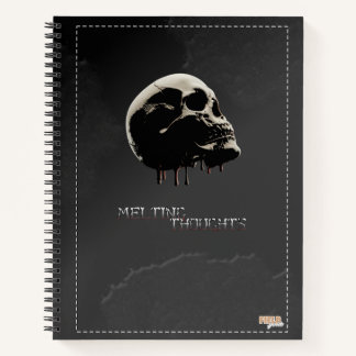 Carnet Cuaderno Skull Melting Thoughts