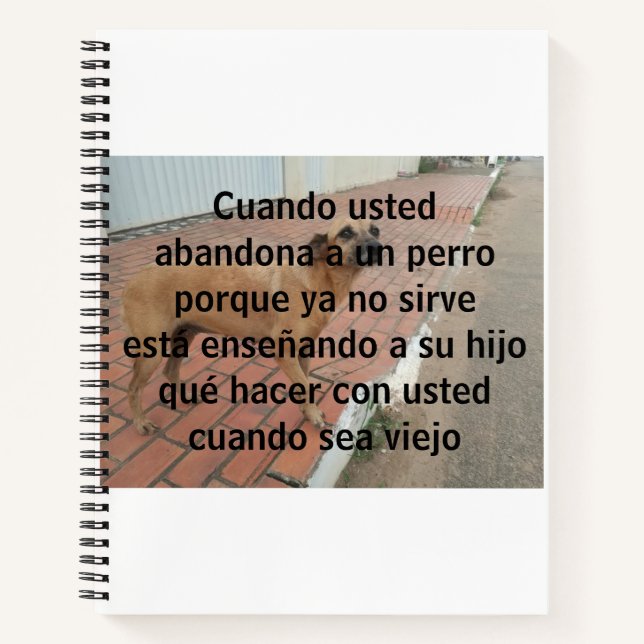 Carnet cuando chassé abandona un perro (Devant)