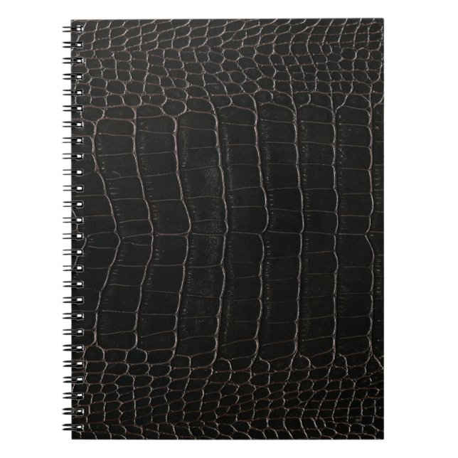 Carnet Cuir de crocodile luxueux : texture textile. (Devant)