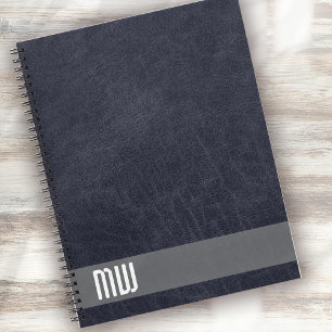 Carnet Cuir métallisé rayure monogramme gras