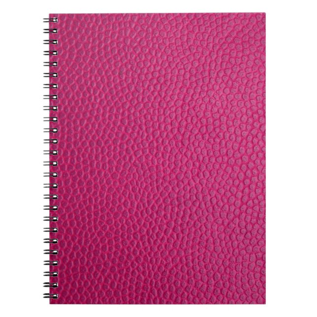 Carnet Cuir rose (Devant)