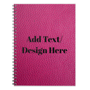 Carnet Cuir rose Personnalisé Ajoutez Votre Texte/Concept