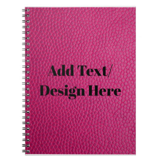 Carnet Cuir rose Personnalisé Ajoutez Votre Texte/Concept